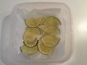 Kandiseret lime skiver