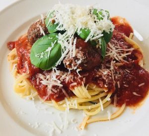 Spaghetti med kødboller