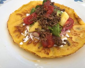 Mexicanske pandekager med oksekød