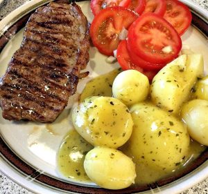 Grillet oksefilet med kartofler