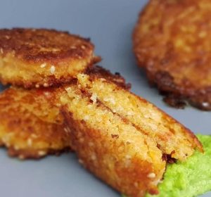 Grønsagsfrikadeller med linsemel
