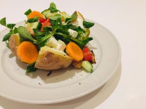 Bagekartofler med fyld