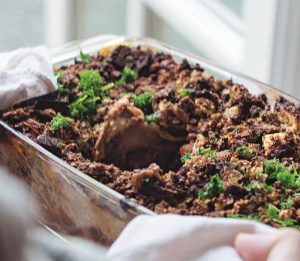 Moussakalasagne med rugbrødstopping