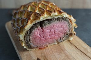 Sous vide beef wellington
