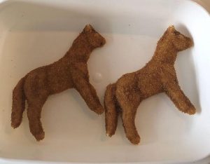 Chokolade hest støbt i farin