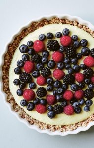 Vegansk citrontærte med cashewfyld