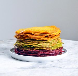 Regnbue pandekager (veganske)