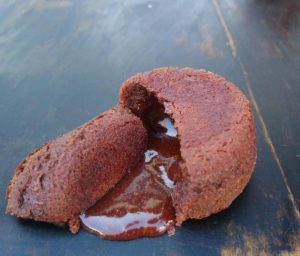 Chokoladefondant med blødende hjerte