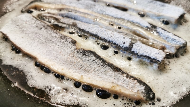 Hornfisk stegt på panden