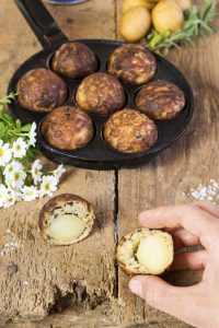 Focaccia forklædt som æbleskive