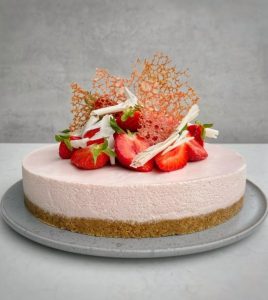 Mickis jordbær cheesecake