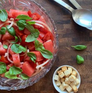 Melonsalat med tomat