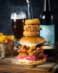 Sous Vide Fried Chicken Bacon Burger
