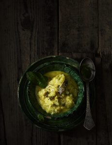 Courgettesuppe med citron og parmesan
