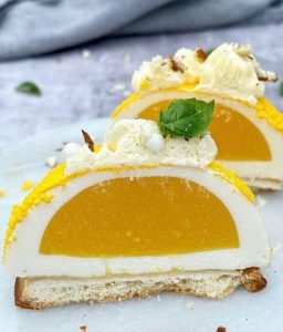 Små forårskager med citron og mango