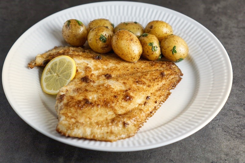 Pighvar stegt på panden