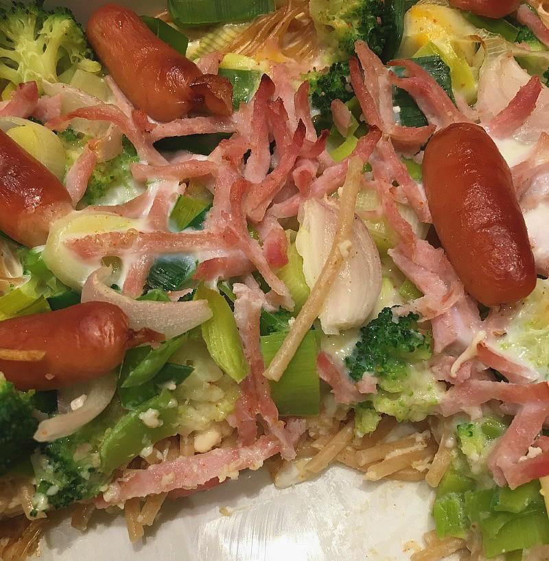 Broccolitærte med skinke