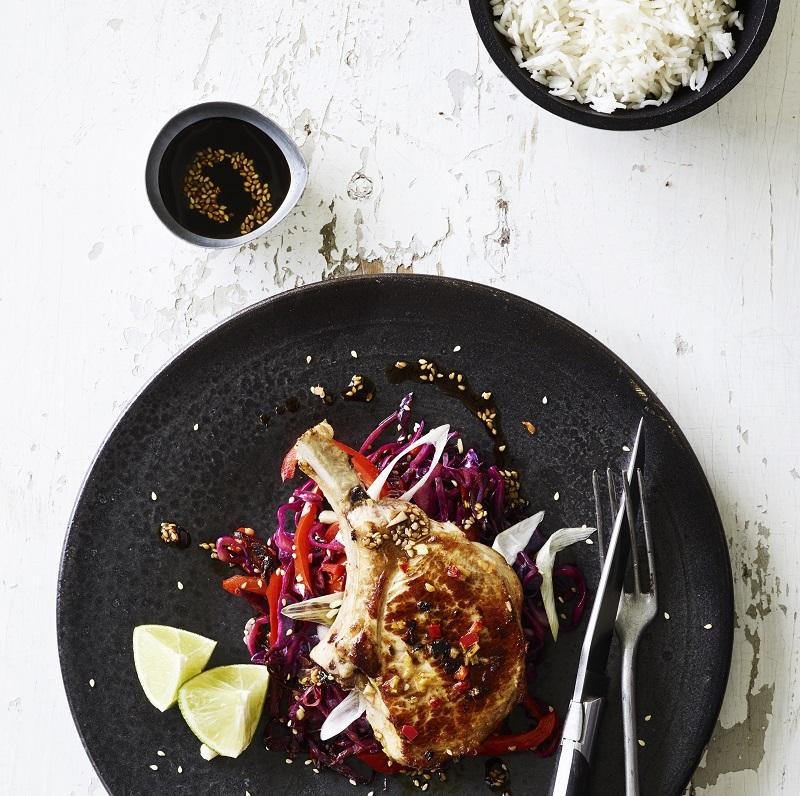 Koteletter med ponzu-sauce