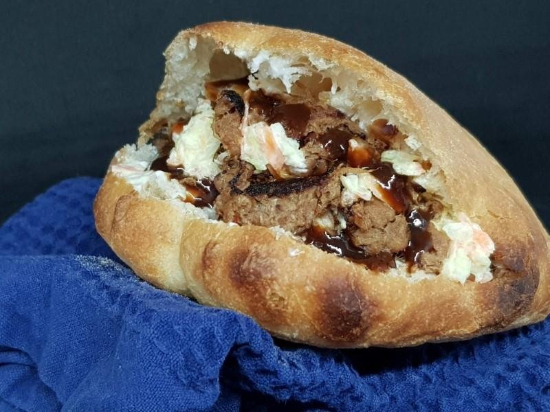 Pita med pulled pork