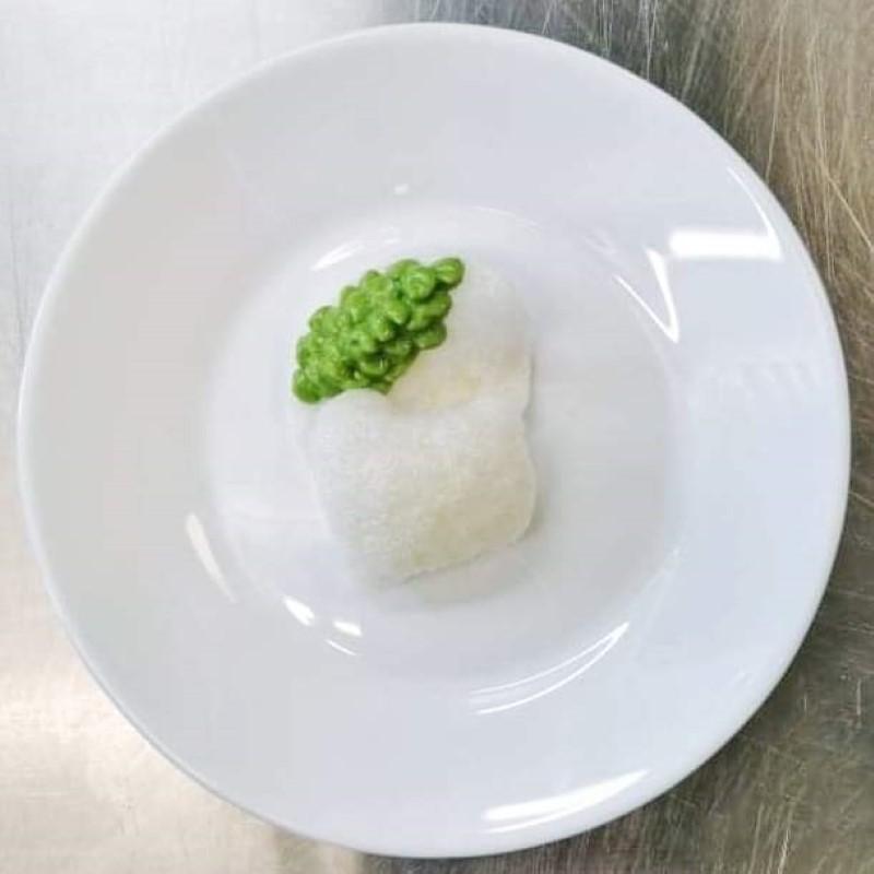 Rejechips med grøn mayonnaise