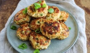 Kyllingfrikadeller med hytteost