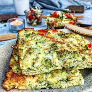 Æggekage med grønt og tomatsalat1