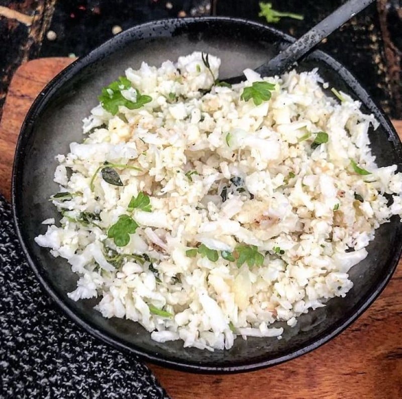 Blomkålsris med citron og persille