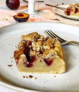 Blommetærte med nøddecrumble