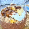Choko overnight oats med peanutbutter og banan