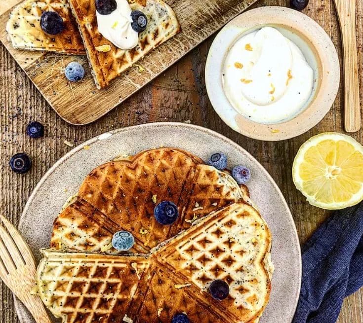 Citronvafler med luftig citroncreme