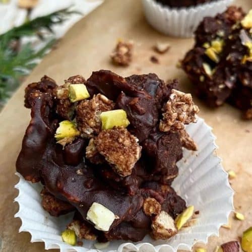 Cornflakestoppe med Nougat og Chokoladegranola