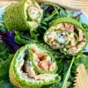 Grønkålswraps med laks og flødeostcreme