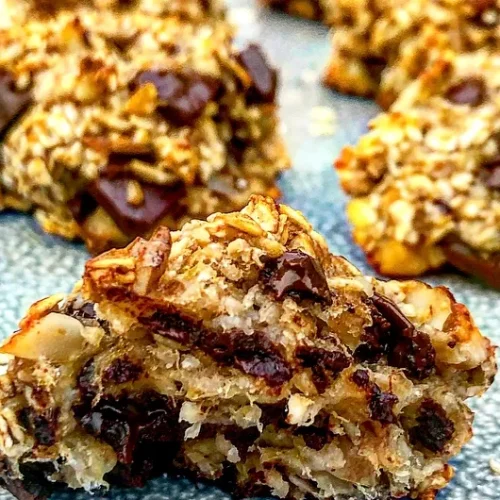 Sundere bananhapsere med chokolade og havregryn