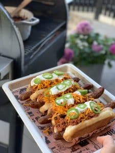 Grillet Bacon Chili Hotdogs