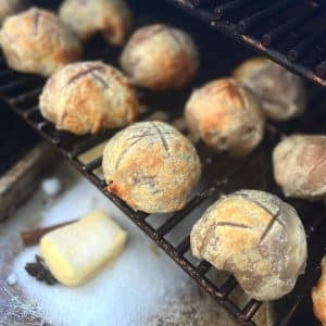 Grillet æble tarte tartin med creme