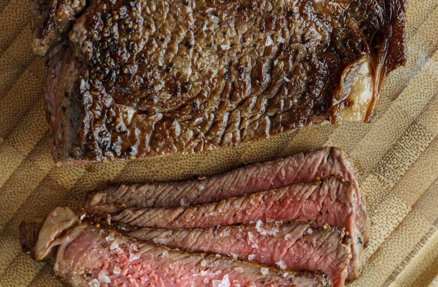 Pandestegt ribeye steak