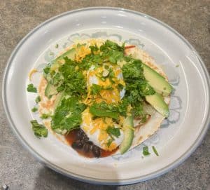 Huevos Rancheros (vegetarisk åben taco)
