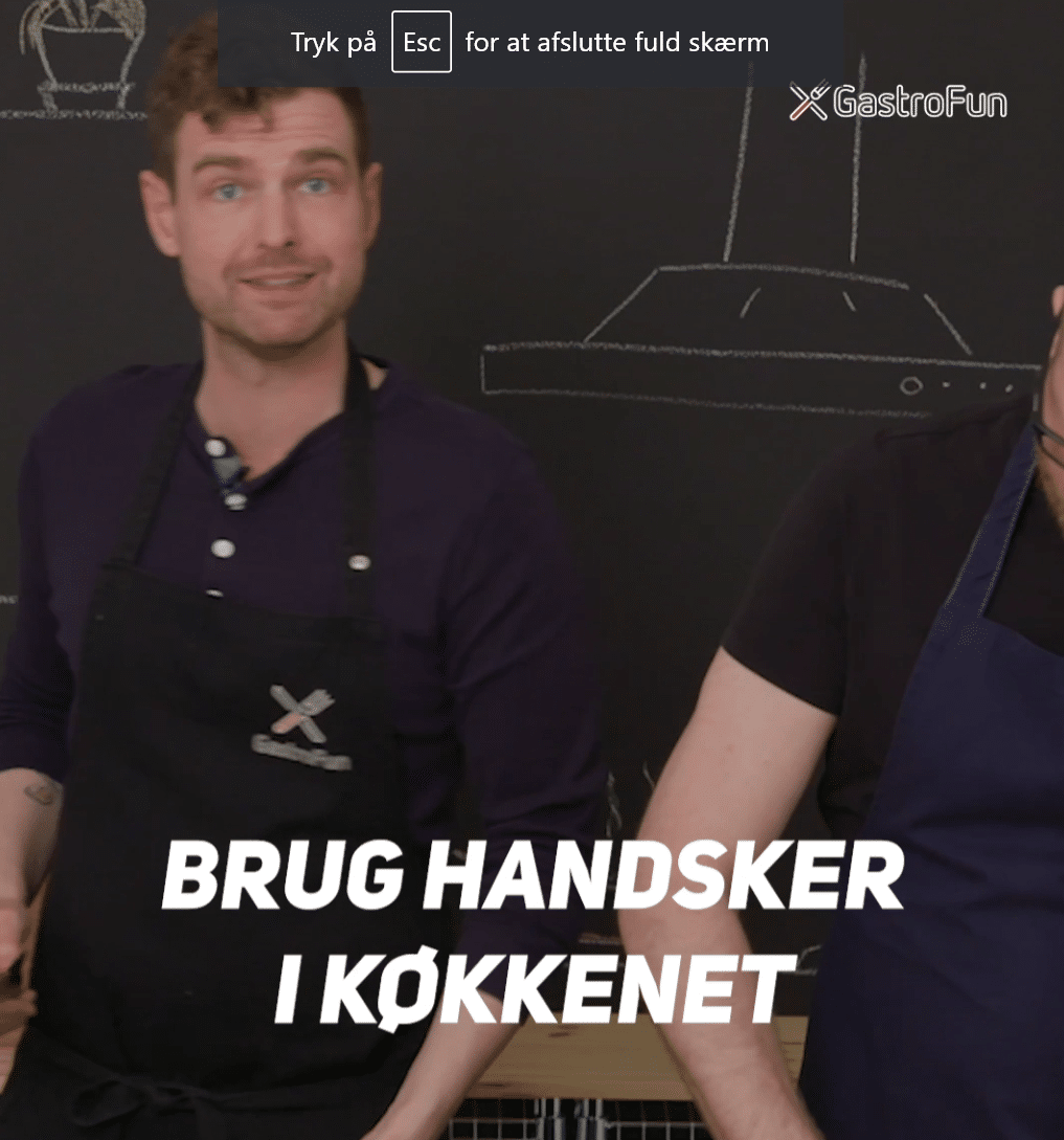 Brug handsker i køkkenet