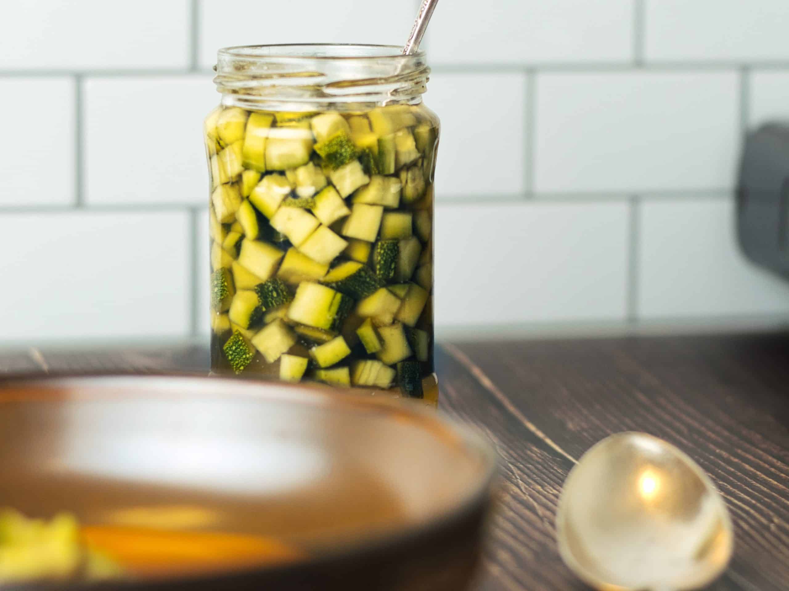 Syltede zucchini
