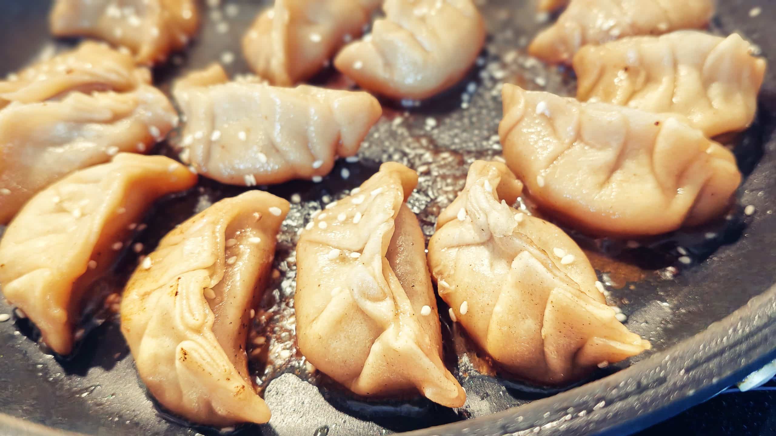 Stegt gyoza med svinekød