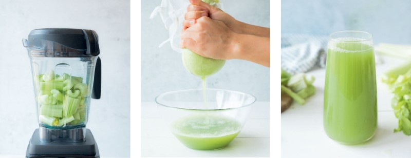 Bladsellerijuice - fremstillet i blender