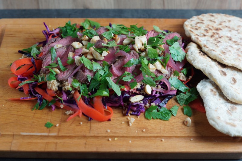 Steak salat