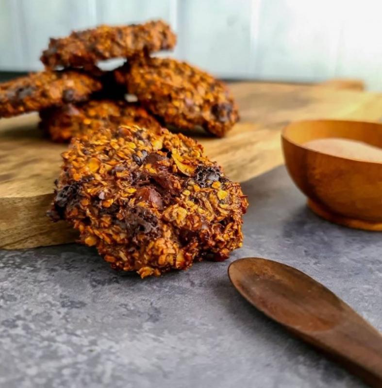Sunde protein cookies med chokolade og hasselnødder - GastroFun.dk